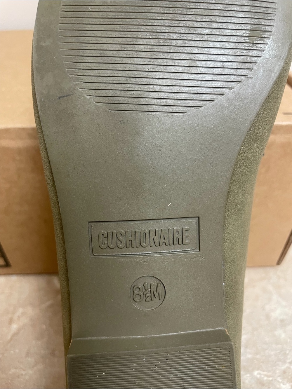 Cushionaire Olive Green Suede Women's Slip-On Loafers - Picture 7 of 7